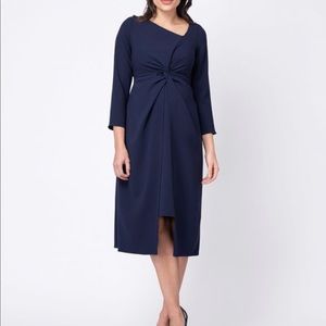 Seraphine midi knotted maternity dress
